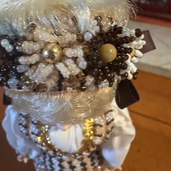 vintage porcelain doll With Elaborate Beading On Dress - Picture 6 of 10